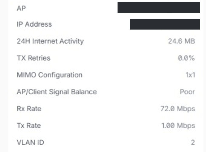 Výřez z monitoringu sítě: 24,6 MB odchozího provozu za 24 hodin u tiskárny na cloudu výrobce